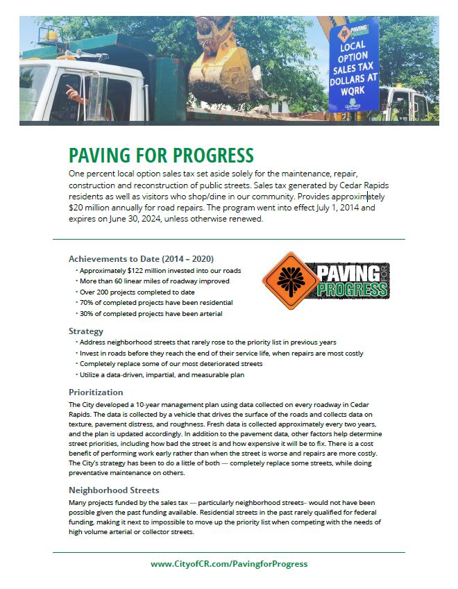 Image showing flyer of paving for progress